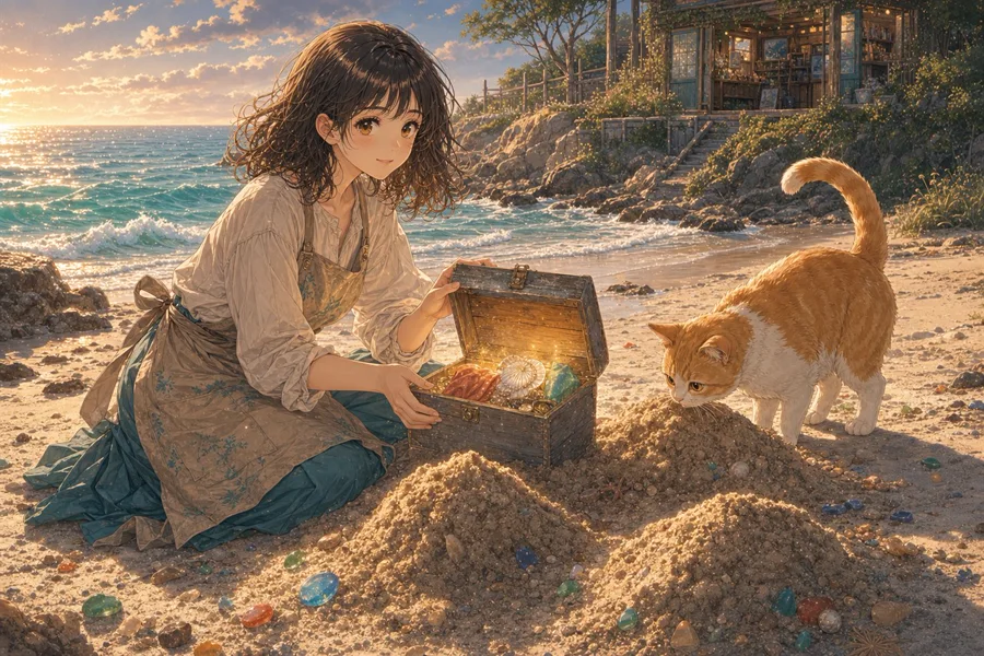 Sand Bloom完成消除后的奖励场景